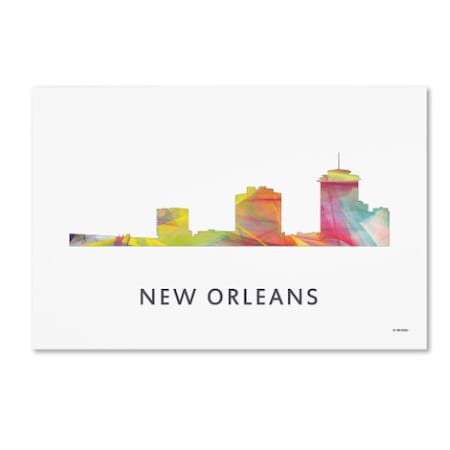 Marlene Watson 'New Orleans Louisiana Skyline WB-1' Canvas Art,12x19